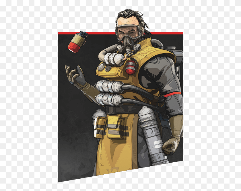 436x606 We Are Here To Give Best Tips For Apex Legendsmost Caustic Apex Legends, Person, Human, Fireman HD PNG Download