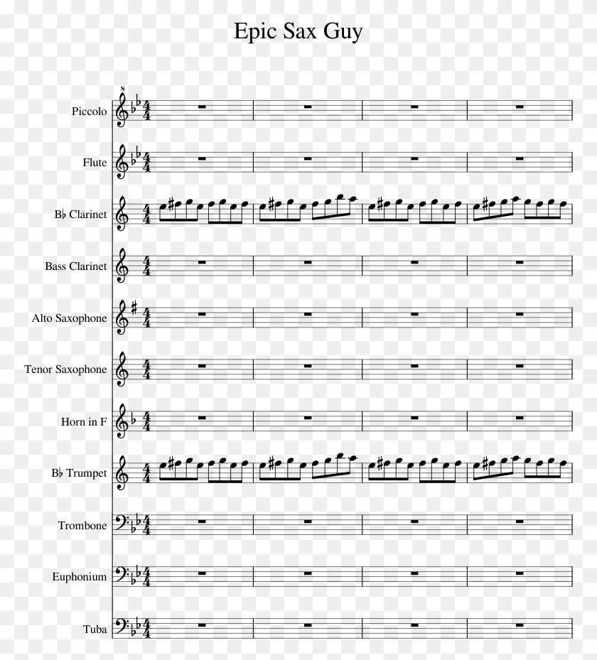 773x869 We Are Number One Flute Sheet Music, Gray, World Of Warcraft HD PNG Download