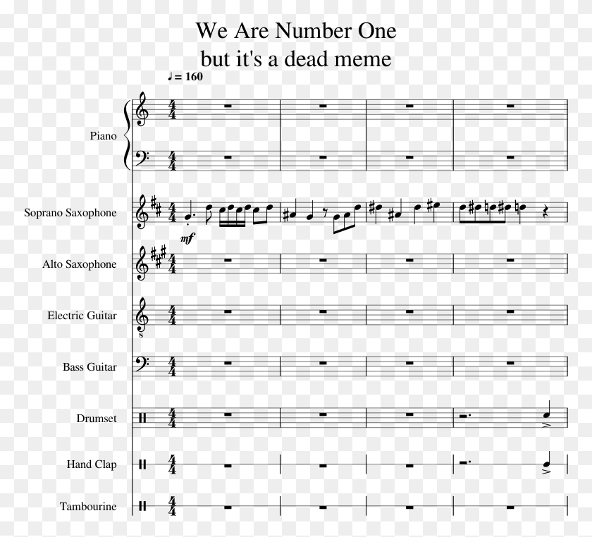773x702 We Are Number One Sheet Music, Gray, World Of Warcraft HD PNG Download