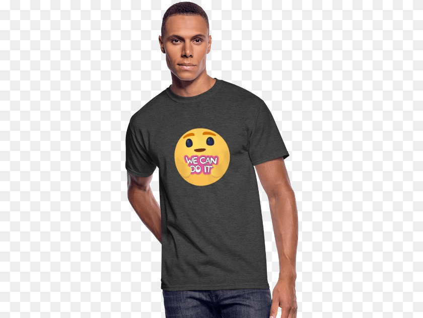 346x632 We Can Do It Care Emojis Shirts Menu0027s 5050 Tshirt, Adult, Clothing, Male, Man Clipart PNG