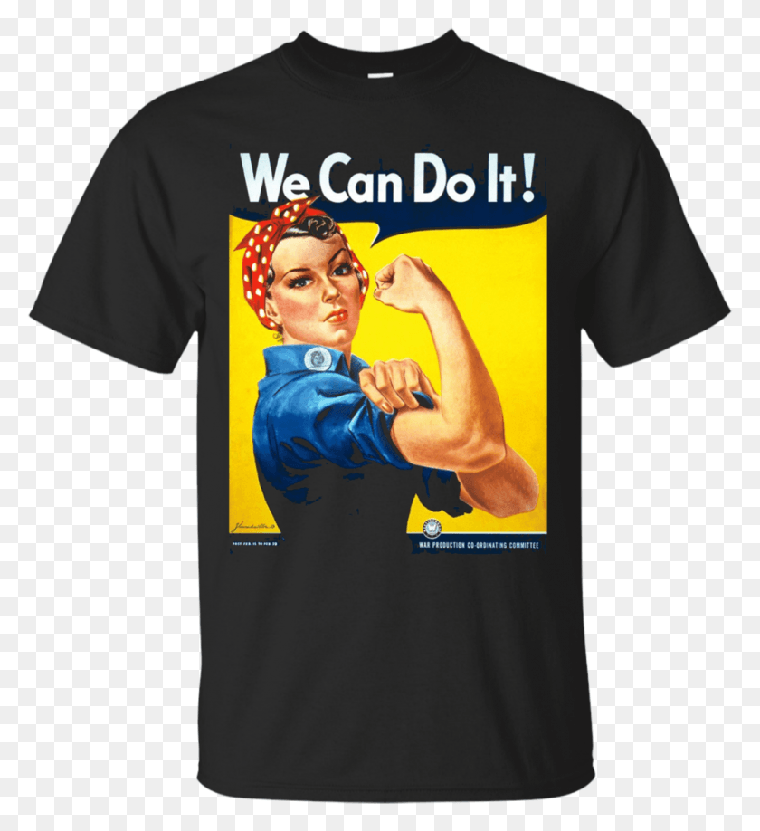 1039x1143 We Can Do It Poster Rosie The Riveter Girl Power Apparel We Can Do It Rosie The Riveter, Clothing, T-shirt, Person HD PNG Download