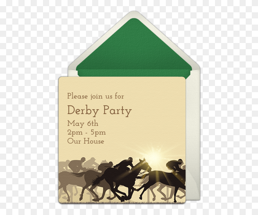 473x640 We Love This Free Kentucky Derby Invitation Featuring Herd, Horse, Mammal, Animal HD PNG Download