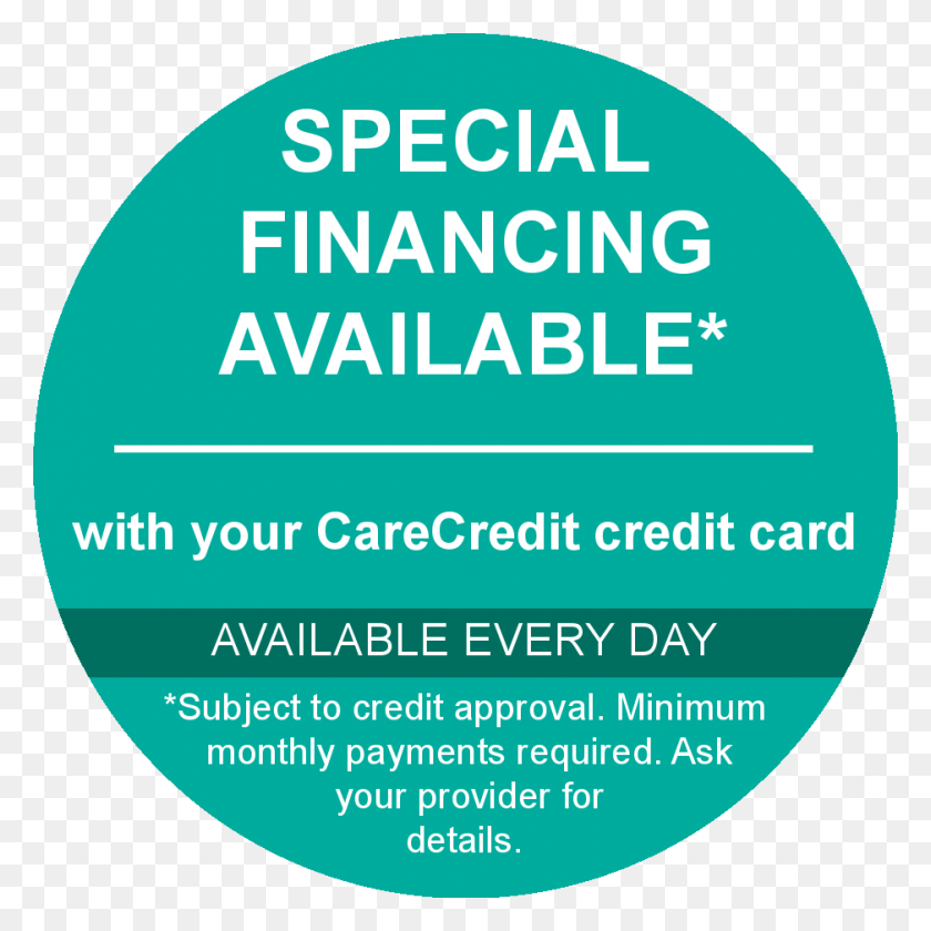 938x938 We Offer 3rd Party Financing With Carecredit To Help Circle, Poster, Advertisement, Flyer HD PNG Download