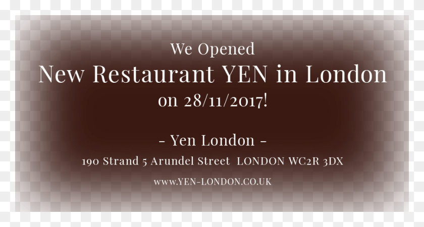 900x451 We Opened New Restaurant Yen In London On 28112017 Generation Me, Text, Business Card, Paper HD PNG Download