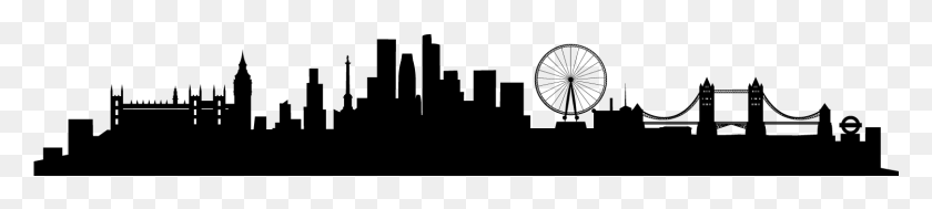 1501x249 We Silhouette Of London, Grey, World Of Warcraft Hd Png