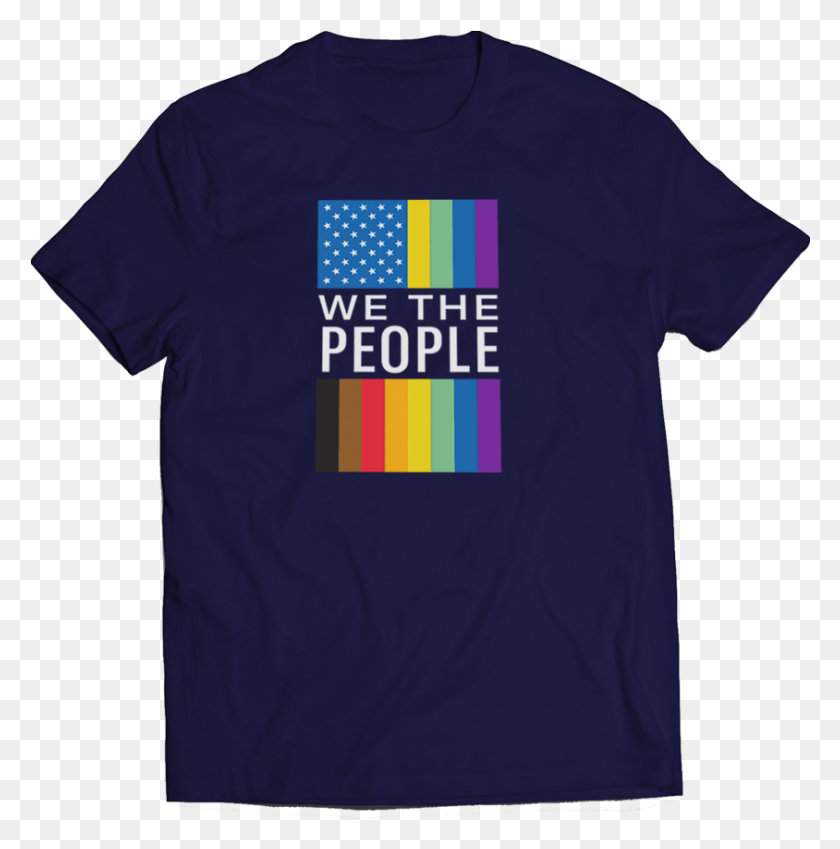 844x854 We The People Lgbt Flag Tee Shirt, Clothing, Apparel, T-shirt HD PNG Download