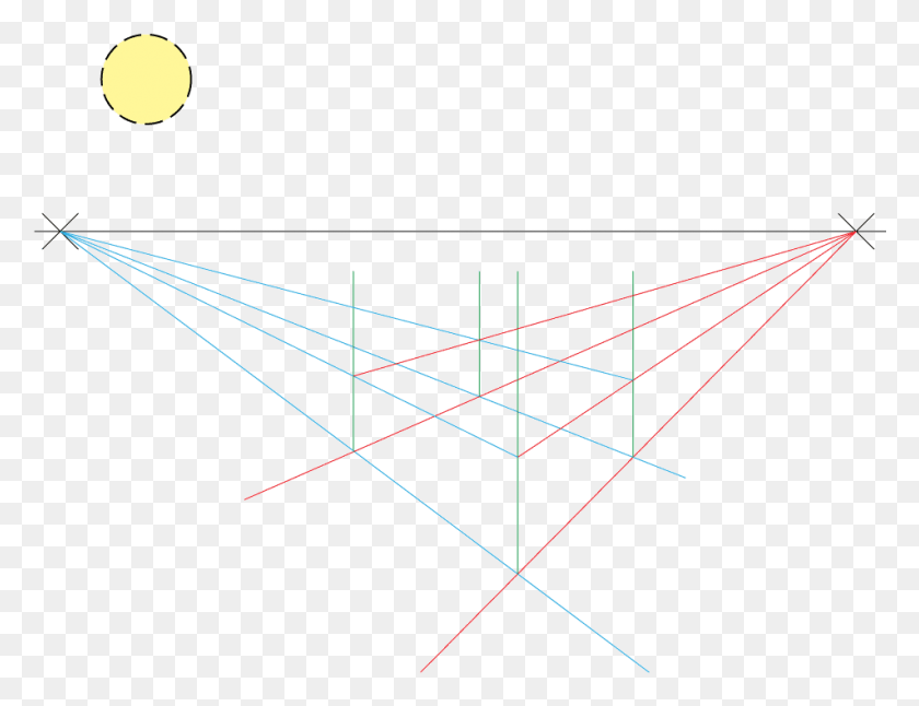 952x716 We Then Need To Trace Line Down From The Light Source Plot, Triangle, Utility Pole, Bow HD PNG Download