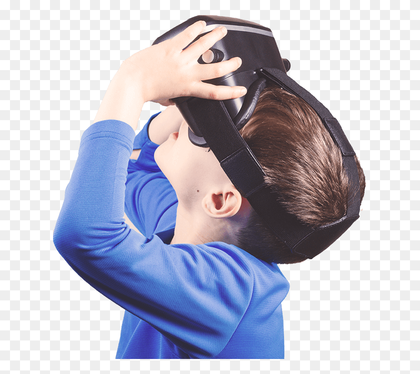 627x687 We Use Vr To Break Down Barriers Vr Child, Clothing, Apparel, Helmet HD PNG Download