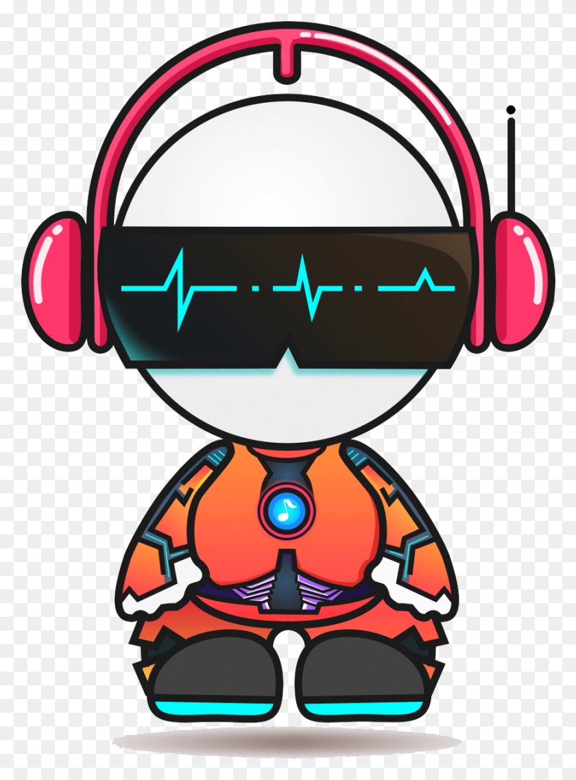 871x1204 Wearing Sunglasses People Universe Headphones To Listening Cartoon People With Headphones, Robot, Electronics, Dynamite HD PNG Download