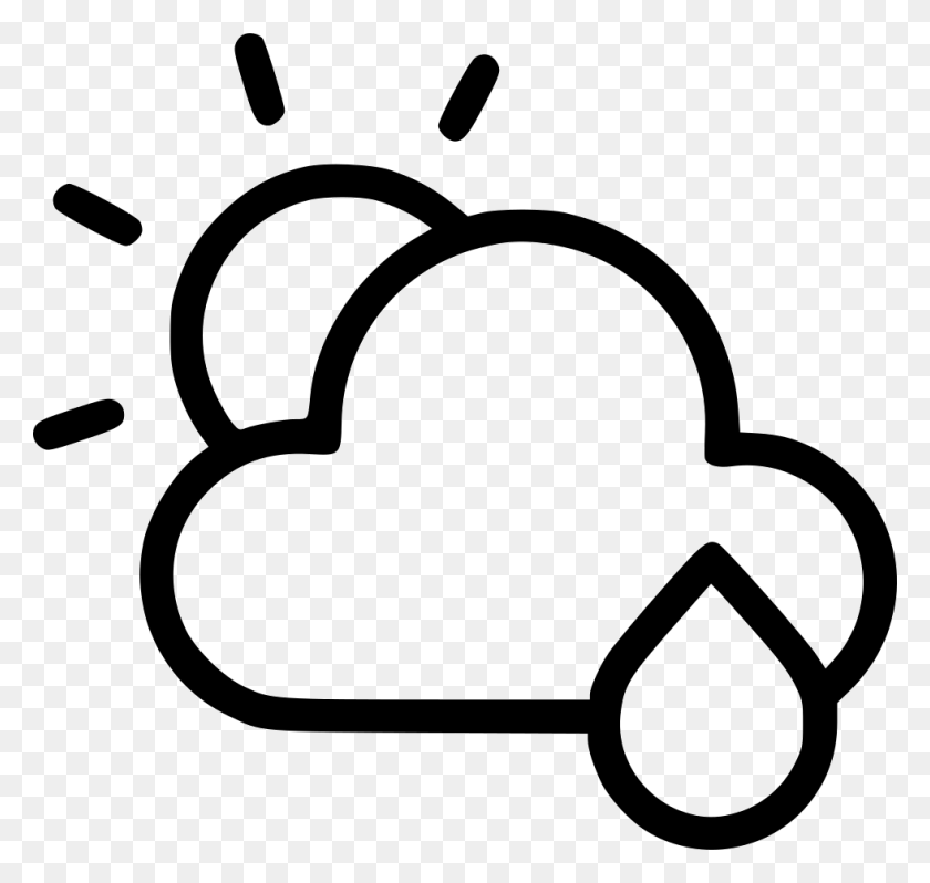 980x928 Descargar Png Clima Lluvioso Nubes Nubes Sol Comentarios Sol Con Nubes Para Colorear, Stencil, Gafas De Sol, Accesorios Hd Png