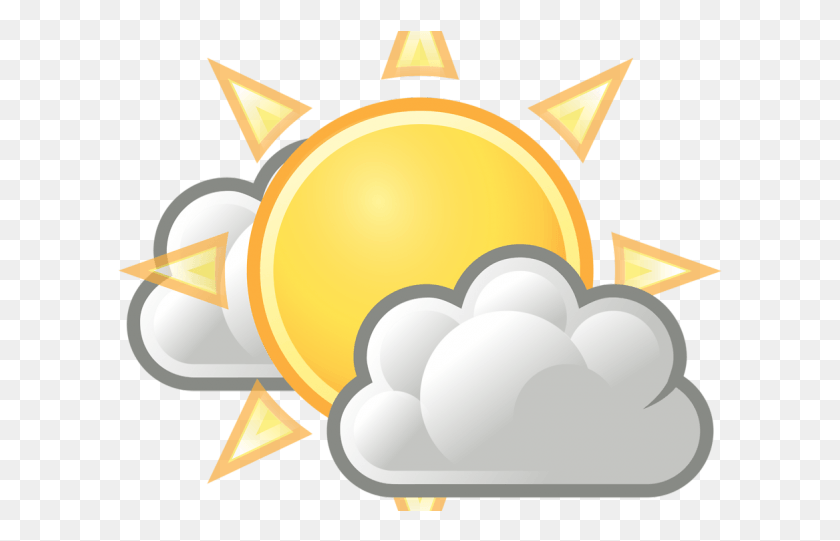 605x481 Weather Symbols Sun With Clouds Clouds At Night Clipart, Lamp, Outdoors, Nature HD PNG Download