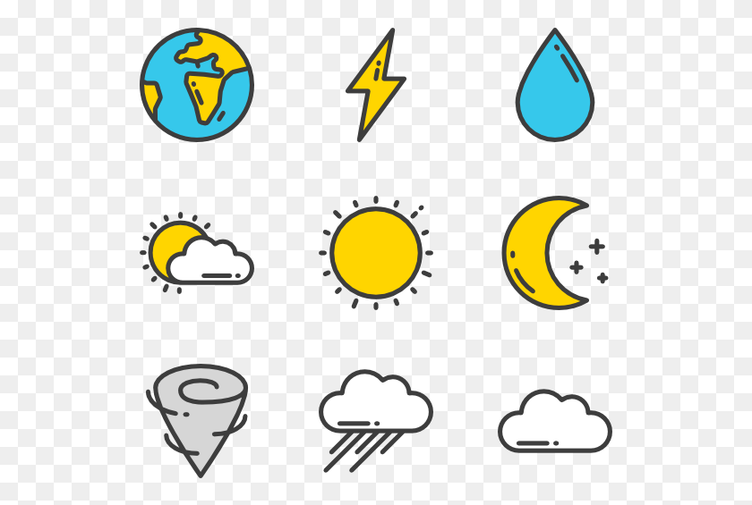 529x505 Weather Weather Forecast Icon Font Icon Pack Vector Cartoon Weather Symbols, Number, Symbol, Text HD PNG Download