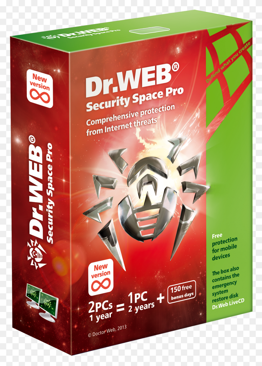 974x1390 Web Security Space Dr Web Security Space Pro, Advertisement, Poster, Flyer HD PNG Download