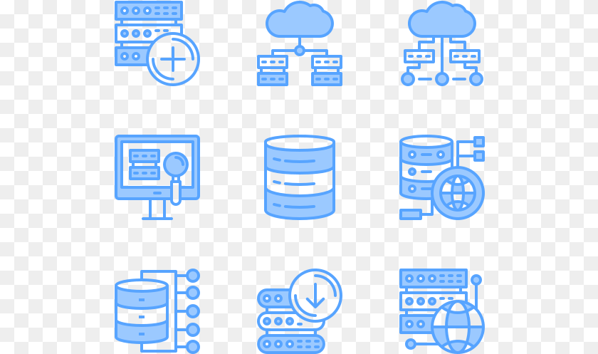 Web Servers Colored Vector Transparent PNG