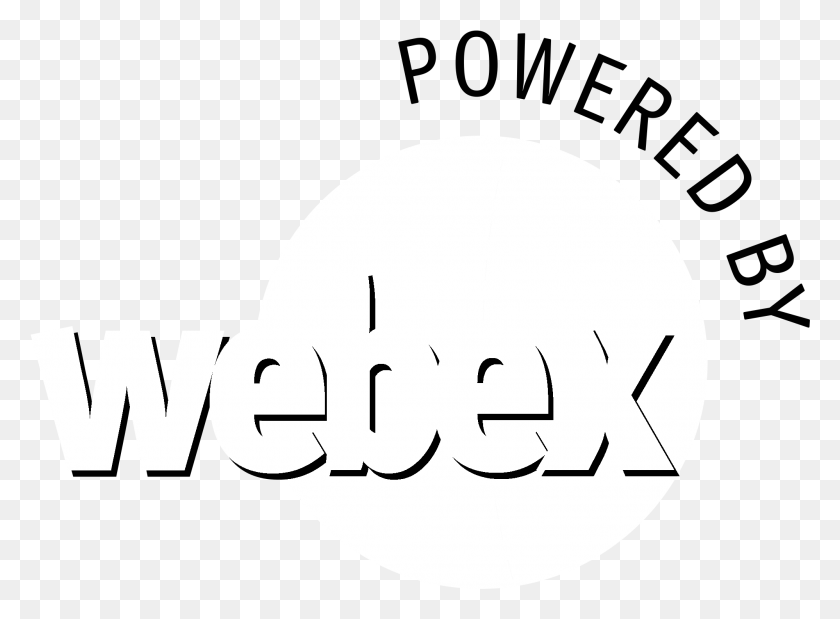 1997x1433 Webex Logo Blanco Y Negro Webex, Stencil, Mano, Símbolo Hd Png