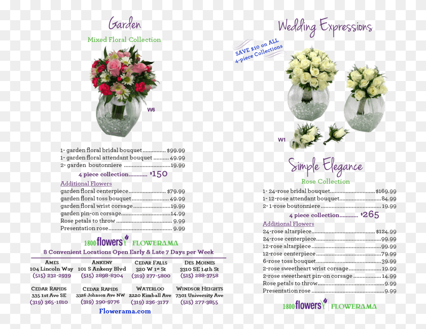 724x590 Wedding Bi Fold 2018 Price List For Weddings Image Bouquet, Plant, Poster, Advertisement HD PNG Download