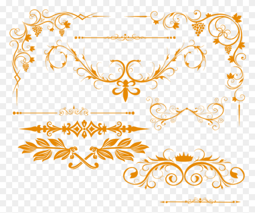1377x1135 Wedding Border Wedding Invitation Line Gold, Graphics, Floral Design HD PNG Download