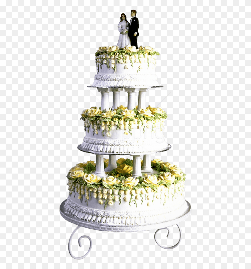 445x839 Wedding Cake Clipart Photo Flower Wedding Cake, Cake, Dessert, Food HD PNG Download