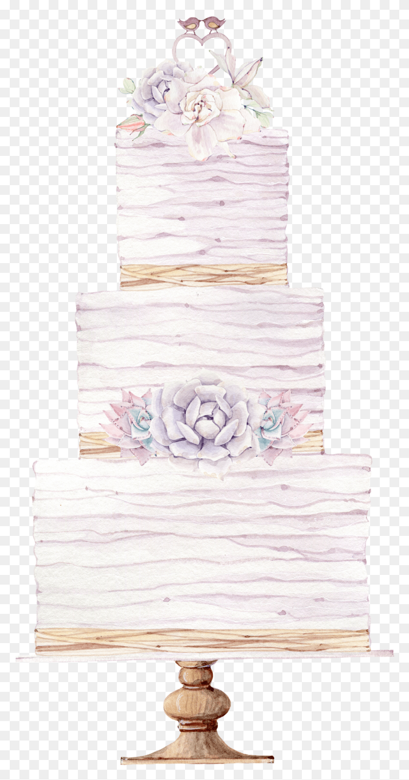995x1967 Свадебный Торт Иллюстрация Акварель, Банное Полотенце, Полотенце, Торт Png Скачать