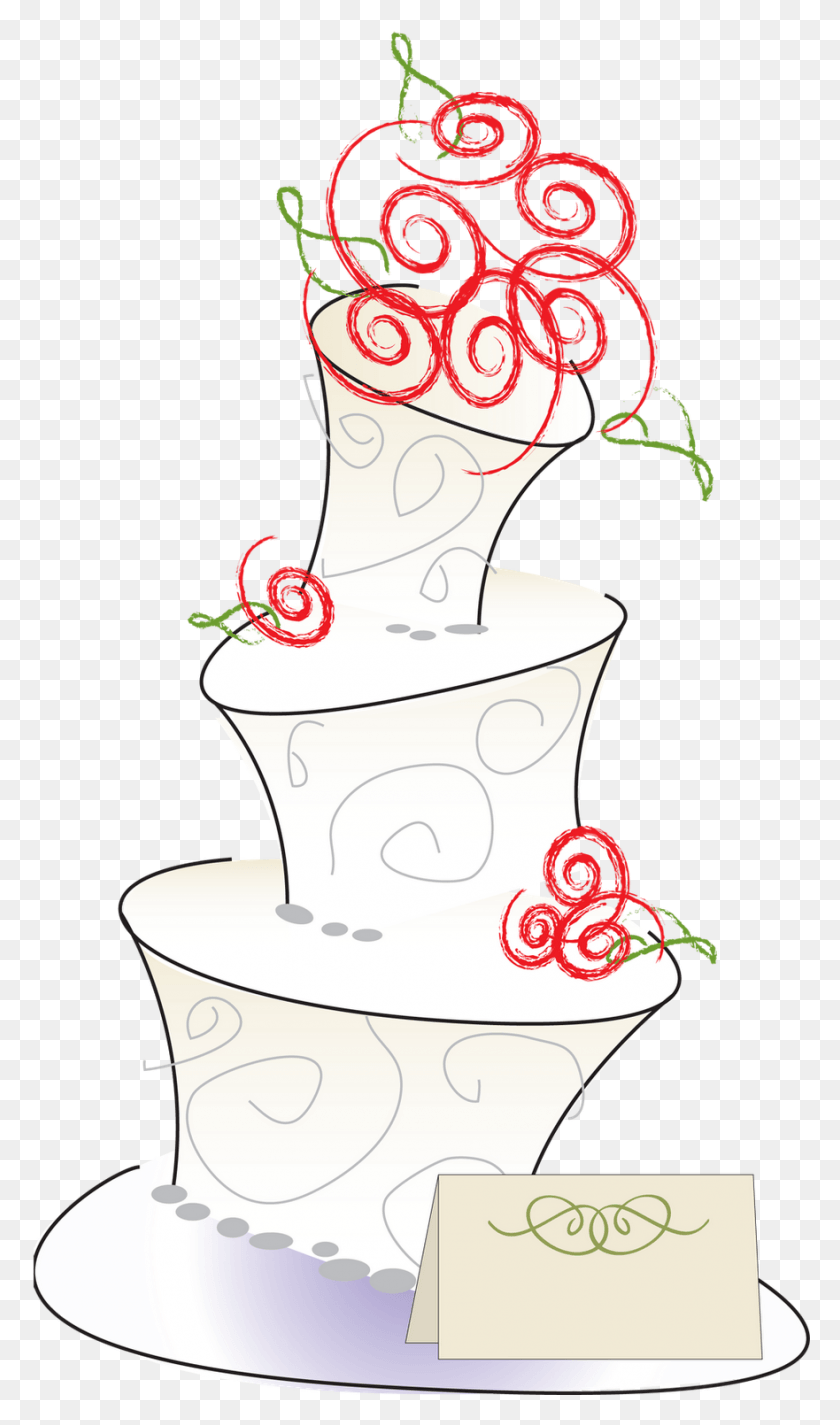 881x1542 Wedding Cake Time Illustration, Dessert, Food, Cake HD PNG Download