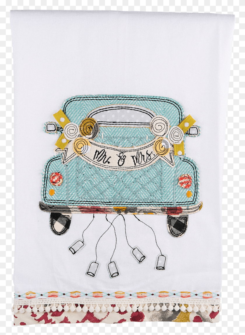 840x1172 Wedding Car Tea Towel Patchwork, Purse, Handbag, Bag Descargar Hd Png