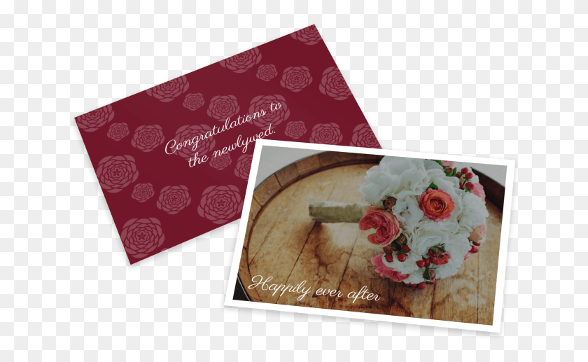 646x457 Wedding Congratulations Card Template Preview Garden Roses, Plant, Flower, Blossom HD PNG Download