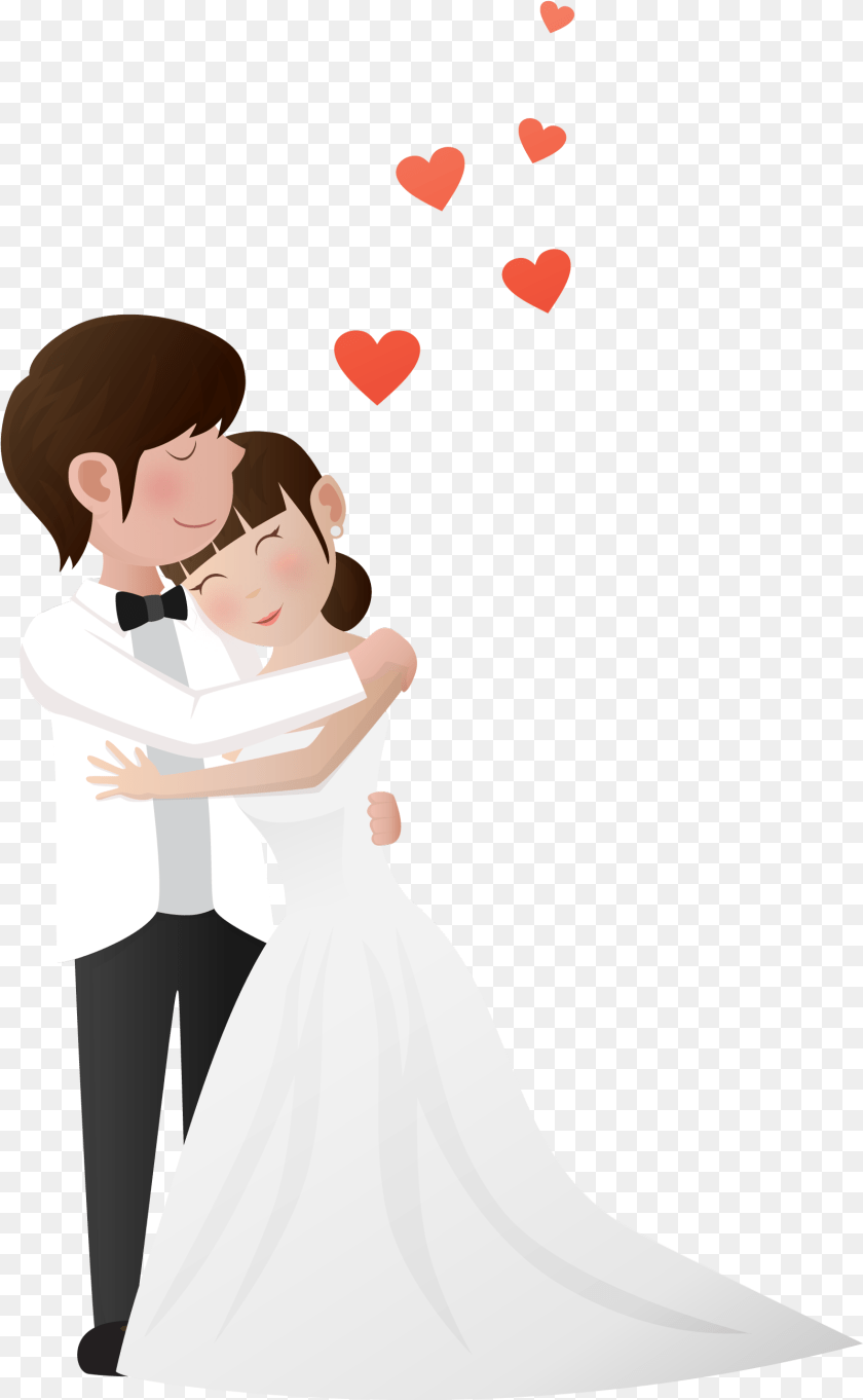 1601x2595 Wedding Couple Romance Vector Wedding Couple Wedding Couples Love, Clothing, Dress, Gown, Fashion PNG