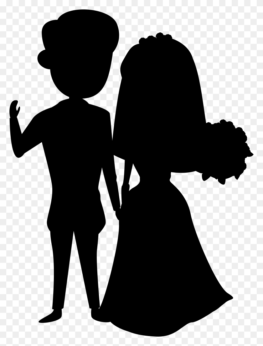 5885x7893 Wedding Couple Silhouette Clip Art, Gray, World Of Warcraft HD PNG Download