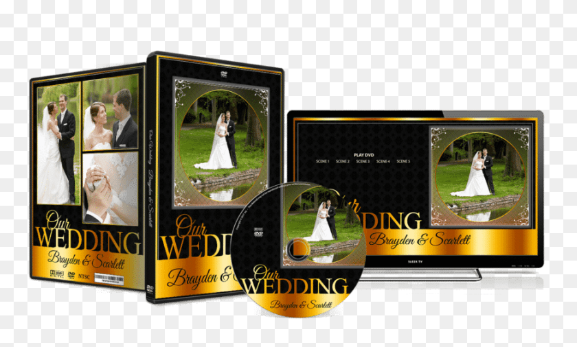 870x498 Wedding Dvd Cover 052 This Is A Photoshop Psd File Picture Frame, Clothing, Apparel, Person HD PNG Download