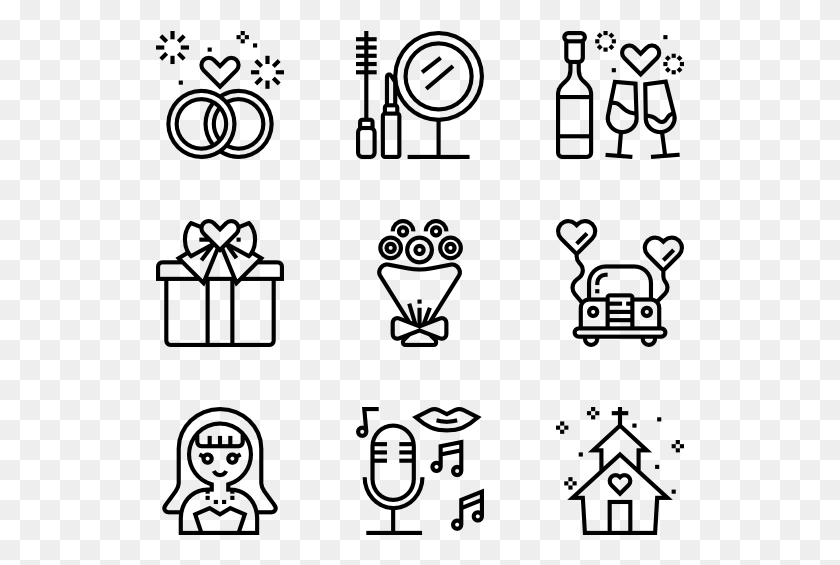529x505 Wedding Elements Event Icons, Gray, World Of Warcraft HD PNG Download