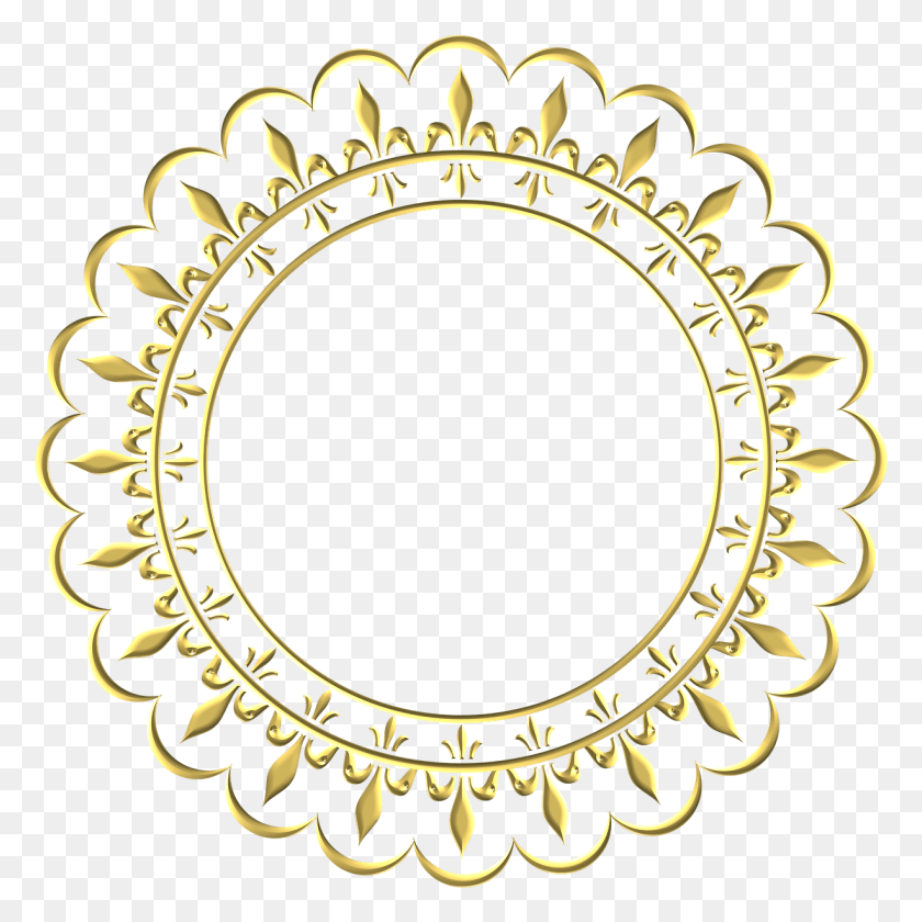 1227x1227 Wedding Gold Frame Round Border Decoration Circle Gold Frame, Jewelry, Accessories, Accessory HD PNG Download