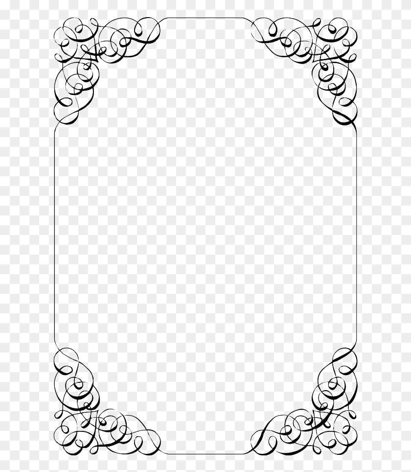 Wedding Invitation Border File Black And White Menu Template Blank 