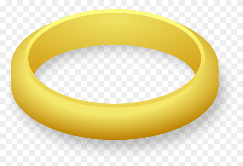 792x523 Wedding Ring Clipart Diamond Outline Clip Art Real Gold Ring Clipart, Banana, Fruit, Plant HD PNG Download