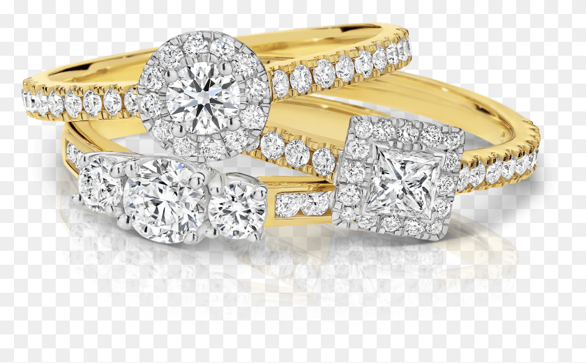 2661x1574 Wedding Rings Diamond HD PNG Download