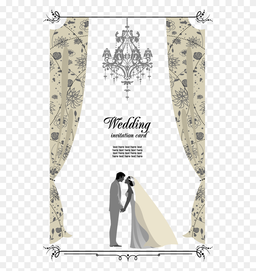 556x829 Wedding Set Up Vector Free Gift Certificate Wedding Anniversary, Clothing, Apparel, Rug HD PNG Download
