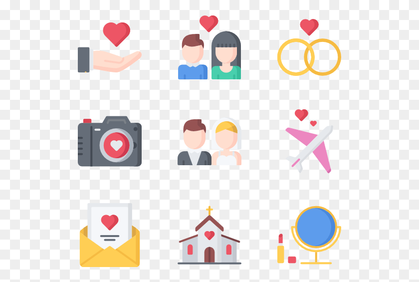 529x505 Wedding Vector Collection Wedding, Face, Airplane, Aircraft HD PNG Download
