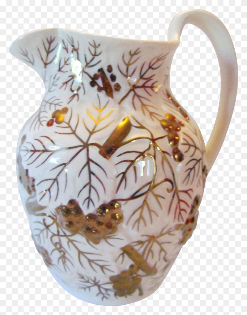 950x1232 Wedgwood Gold Embossed Milk Pitcher Porcelain, Jug, Pineapple, Fruit HD PNG Download