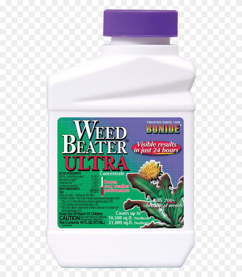 523x900 Descargar Png Weed Beater Ultra 16 Fl Oz Sedge Ender, Botella, Publicidad, Cartel Hd Png