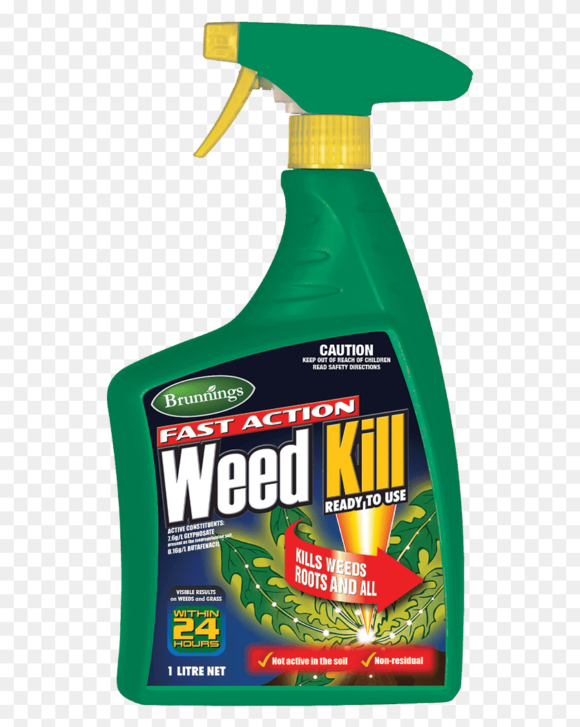 531x992 Weed Kill Fast Action Glyphosate Spray Rtu 1lt Brunnings Brunnings Weed Killer, Bottle, Shampoo, Beer HD PNG Download