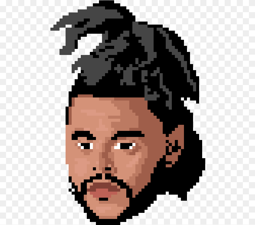 Weeknd Pixel Art, Face, Head, Person, Photography Sticker PNG