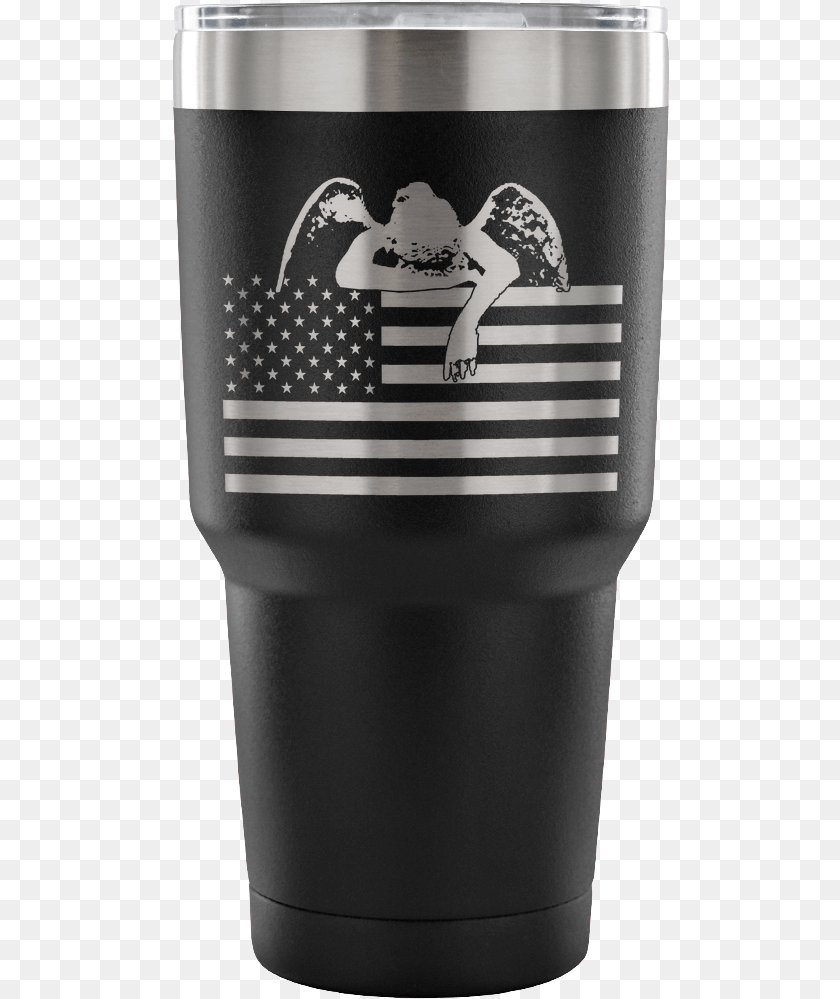 498x999 Weeping Angel American Flag Tumblerclass Sheriff Tumbler, Steel, Cup, Electrical Device, Microphone Transparent PNG