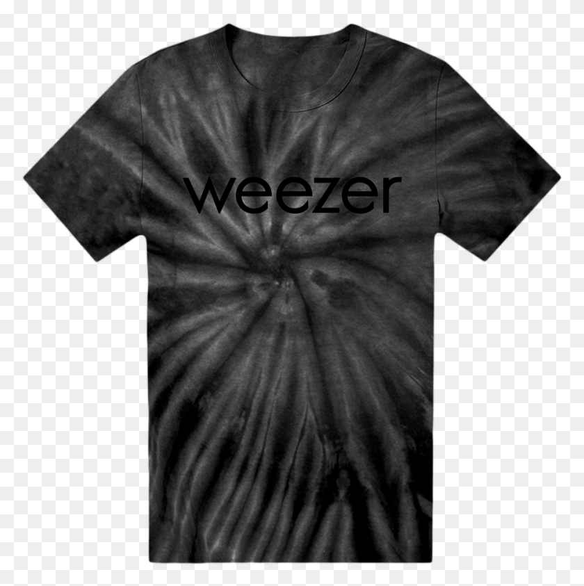 929x933 Weezer Black Tie Dye Shirt Weezer Black Album Merch, Одежда, Одежда, Футболка Png Скачать