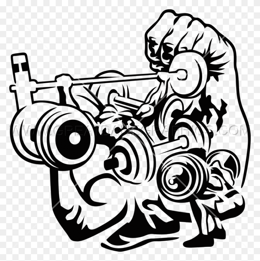 825x828 Weight Lifting Art, Lawn Mower, Tool HD PNG Download