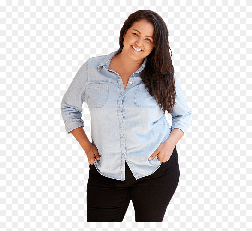 439x711 Weight Loss Service In Birmingham Al Overweight Woman, Clothing, Apparel, Shirt HD PNG Download