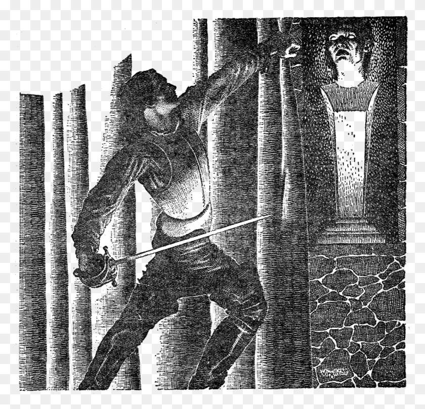 1127x1083 Weird Tales Jul 1938 P5 Monochrome, Building, Wall HD PNG Download