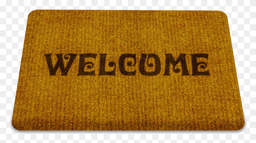 891x469 Welcome Doormat Rug Real Life Picture Of Rectangle, Mat, Word HD PNG Download