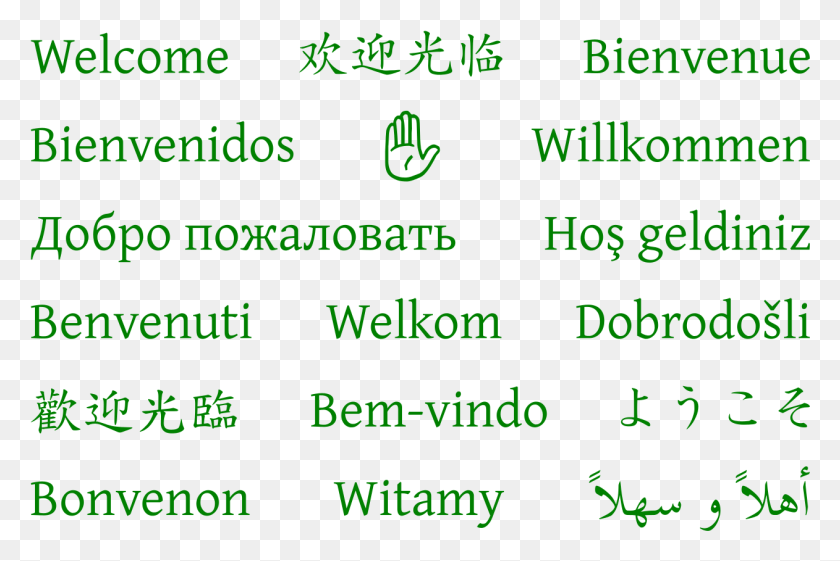 1262x812 Welcome In Sixteen Languages Chinese Symbol, Text, Green, Number HD PNG Download