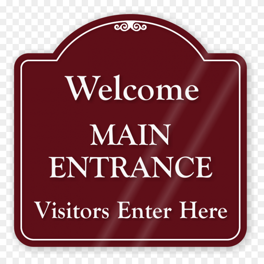 800x800 Welcome Main Entrance Showcase Sign Please Use Intercom Sign, Label, Text, First Aid HD PNG Download