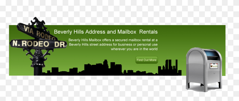 938x355 Welcome To Beverly Hills Mailbox Rodeo Drive, Green, Text, Minecraft HD PNG Download
