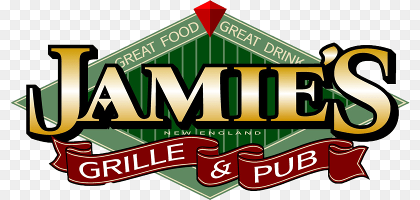 800x400 Welcome To Jamie39s Grill Amp Pub Jamie39s Grille Amp Pub, Logo, Weapon, Dynamite, Text Transparent PNG